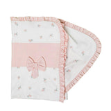 White & Pink Baby Blanket