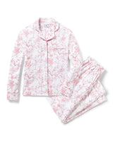 Women's Pima Pajama Set in Pink Timeless Toile