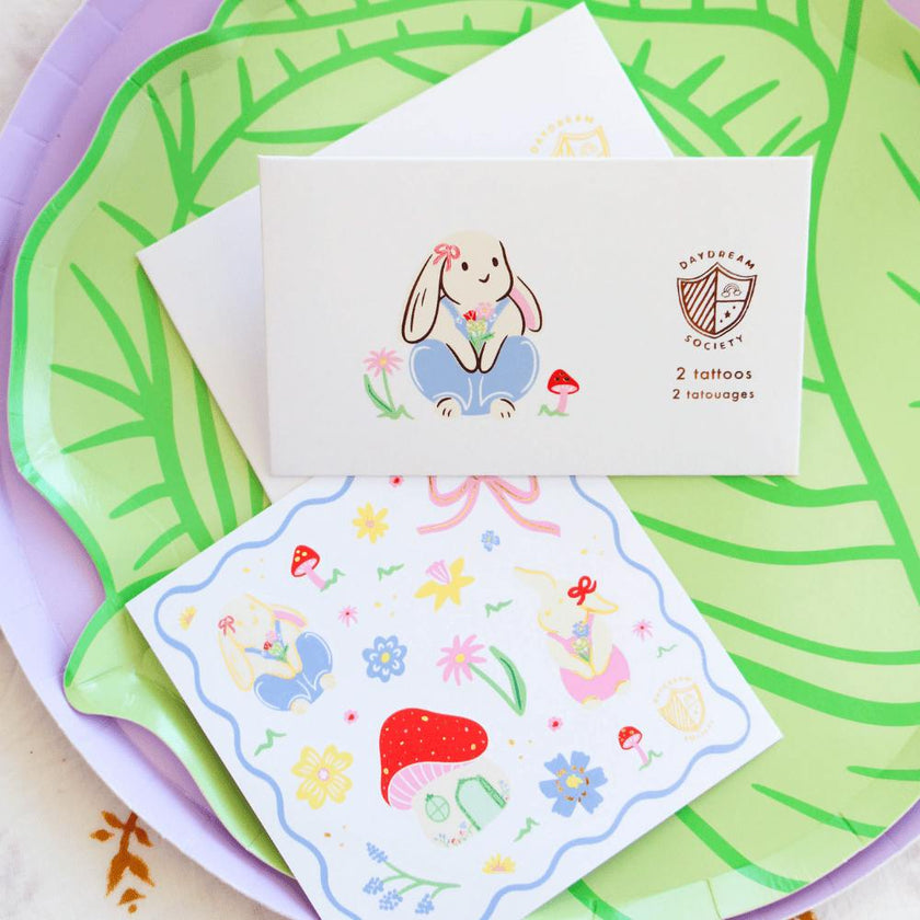 Bunnies In The Garden Overalls Bunny Sticker Set