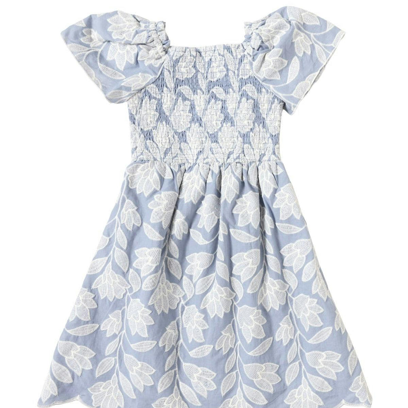 Mini Ophelia Dress in Mosaic Embroidery
