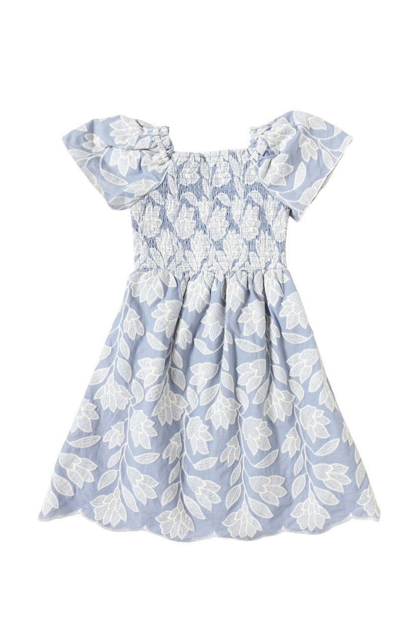 Mini Ophelia Dress in Mosaic Embroidery