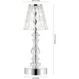 Lillian 12.75" Classic Acrylic Rechargeable Integrated Portable LED Table Lamp