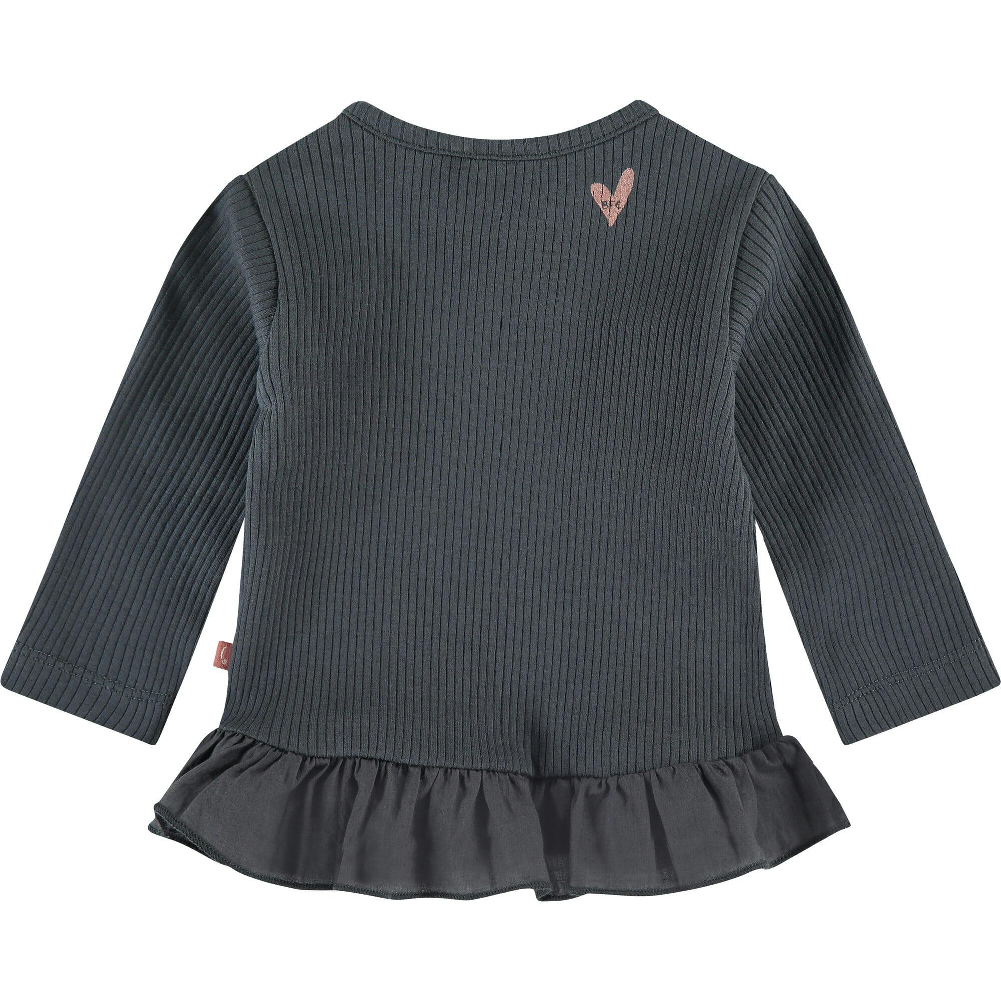Long Sleeve Ruffled Peplum T-Shirt