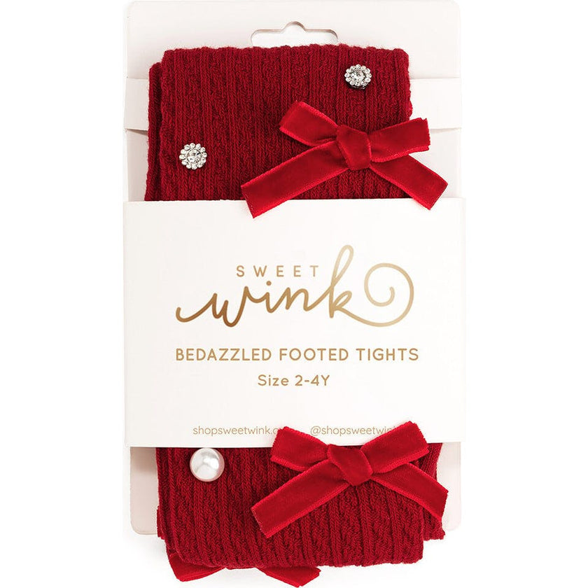 Ruby Red Bedazzled Tights