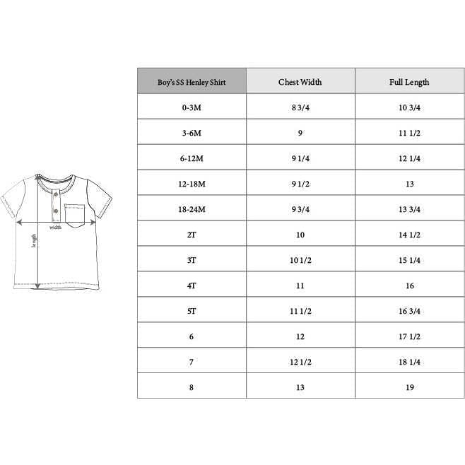 Boy's Short Sleeve Henley Shirt Retro Banner