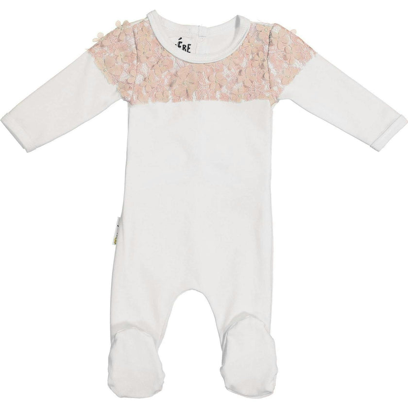 Lace Yoke Footie