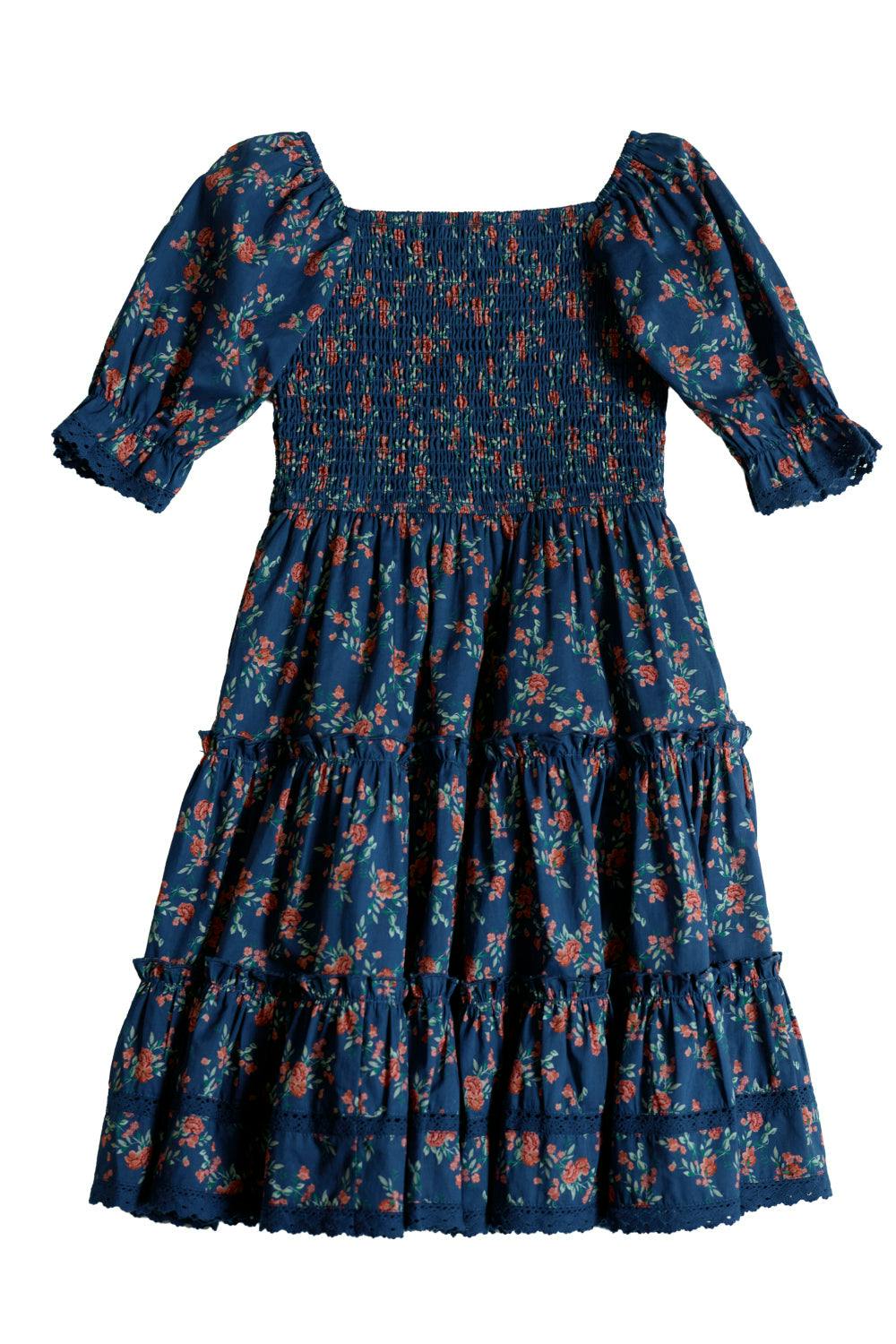 Mini Madeline Dress in Midnight Vibrant Chintz