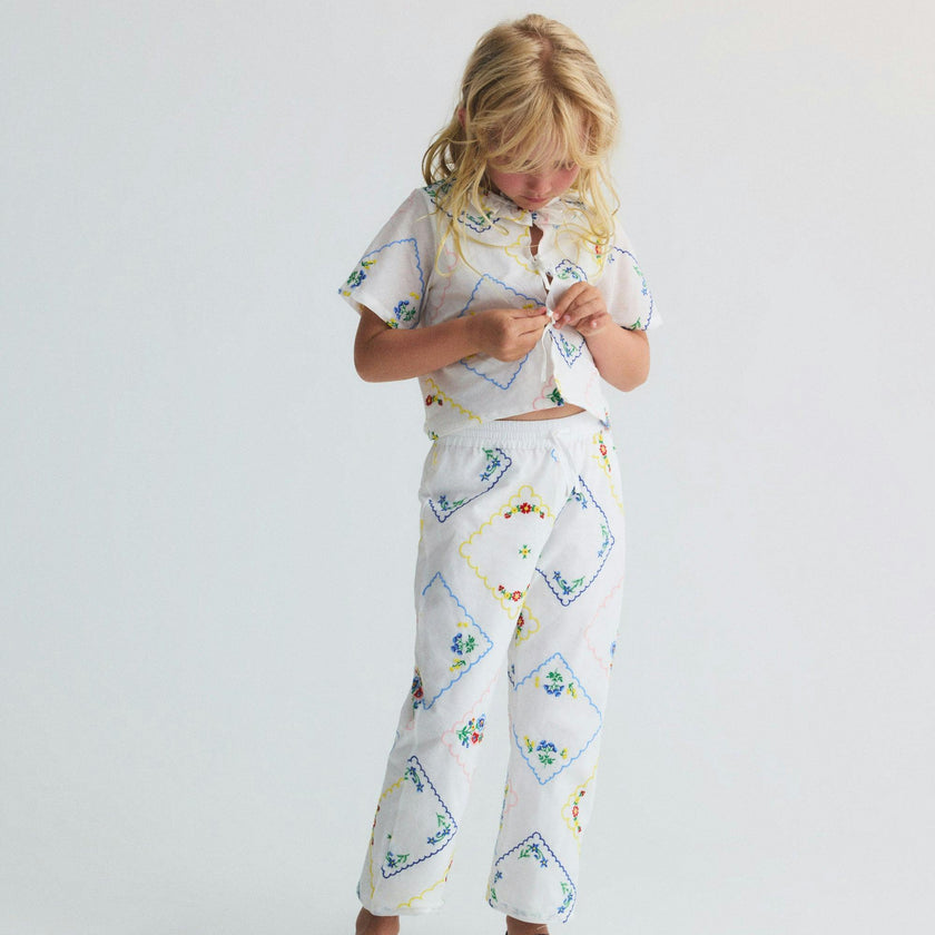 Jacinthe Blouse Multicolor Embroidery