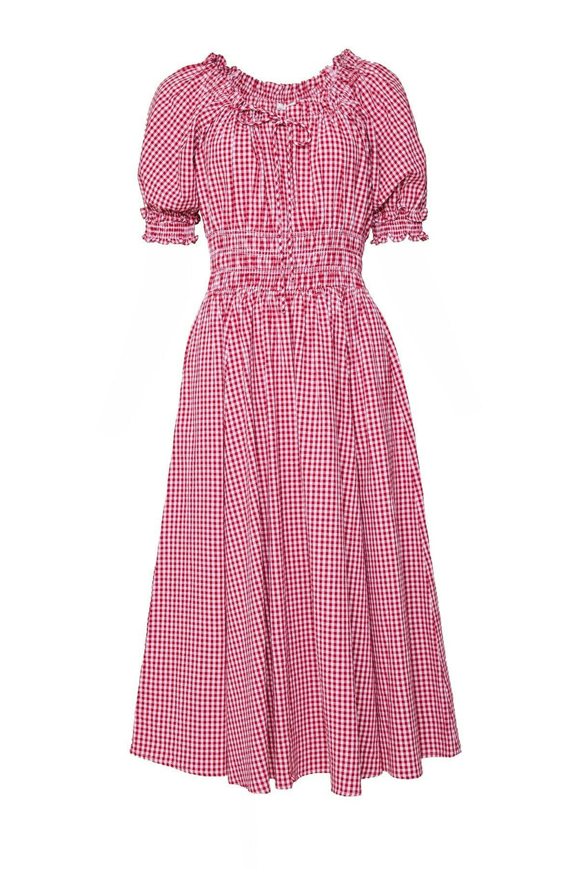 Jessie Dress in Red Gingham