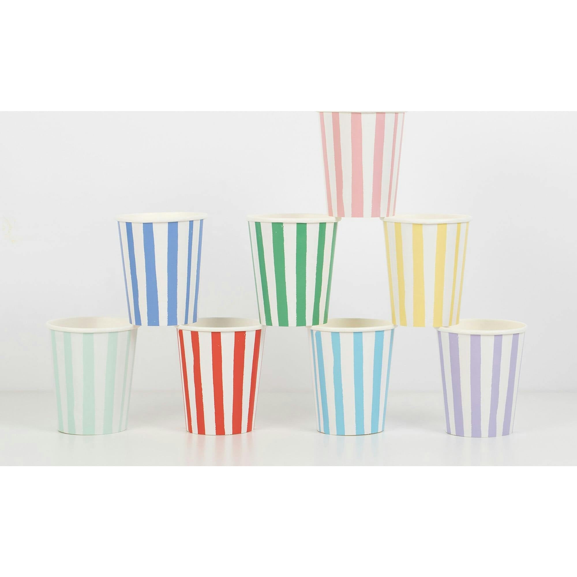 Mixed Stripe Cups