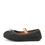 Zelda Wool & Faux Pearls Elastic Strap Ballerina Shoes