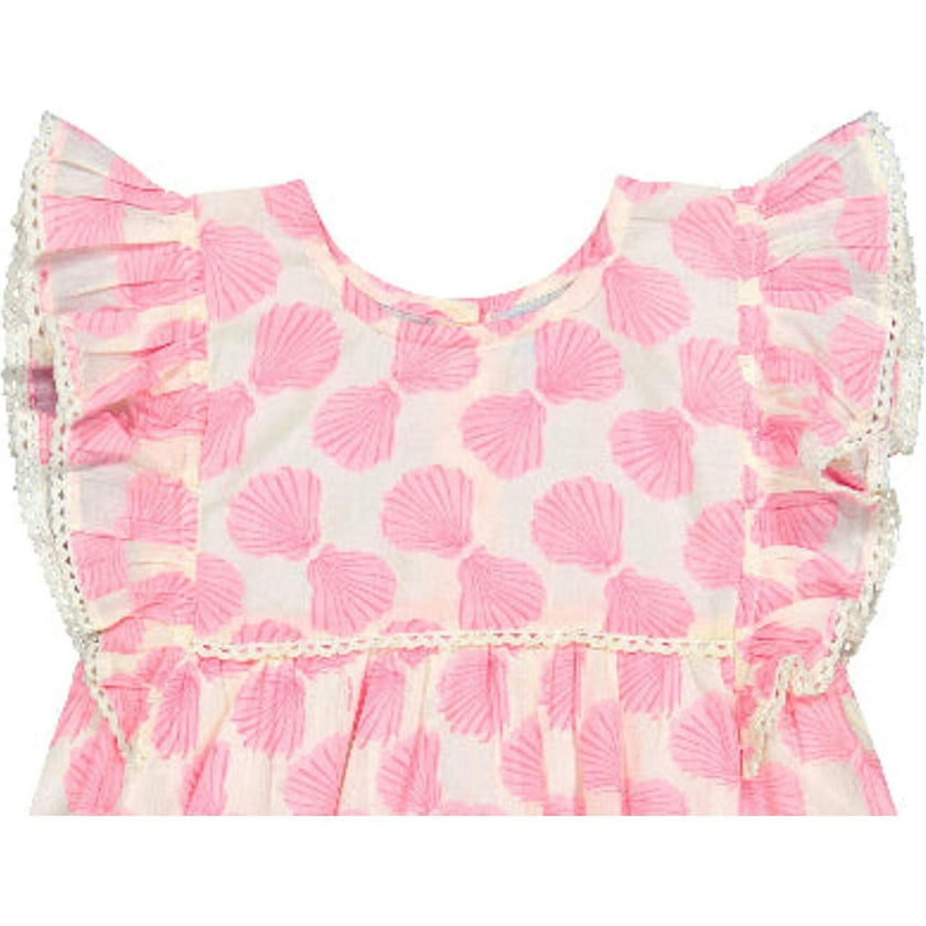 Seraphina Girl's Dress Shell Beach Pink, Pink
