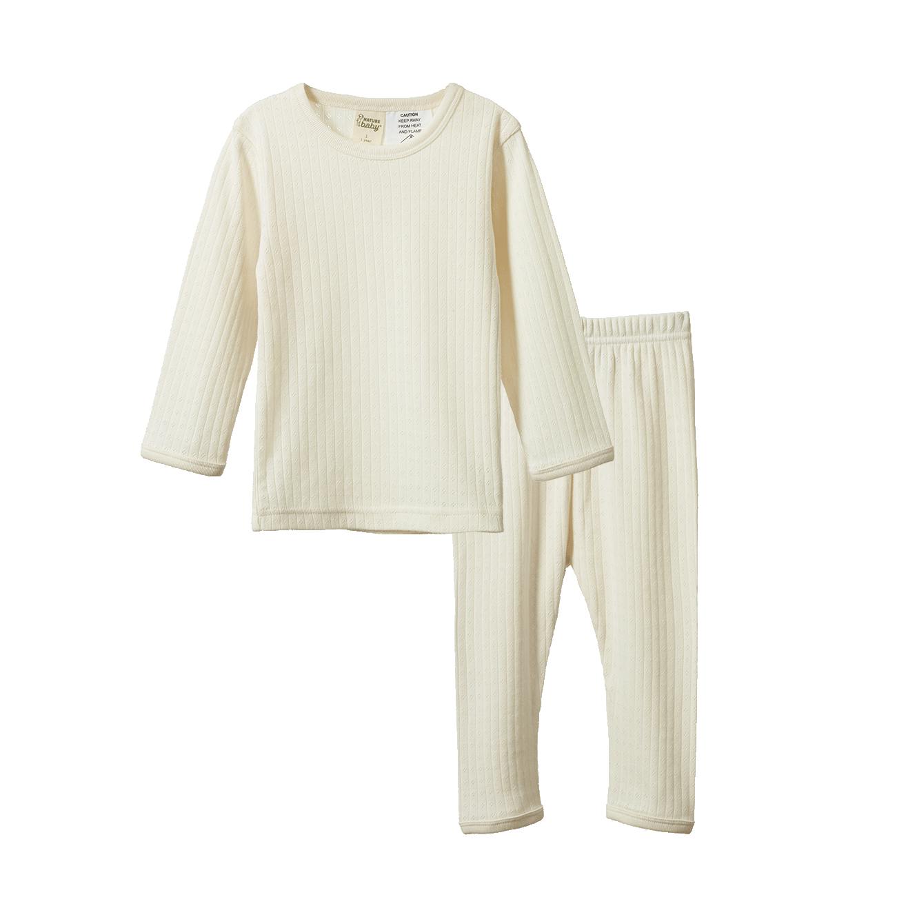 Pointelle Long Sleeve Pajamas Set