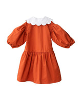 Selena dress (tangerine/ivory)