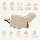Babyletto Kiwi Deluxe Power Recliner and Swivel Glider with Heat and Massage