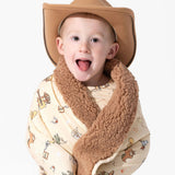 Cowboy Bamboo Sherpa Blanket