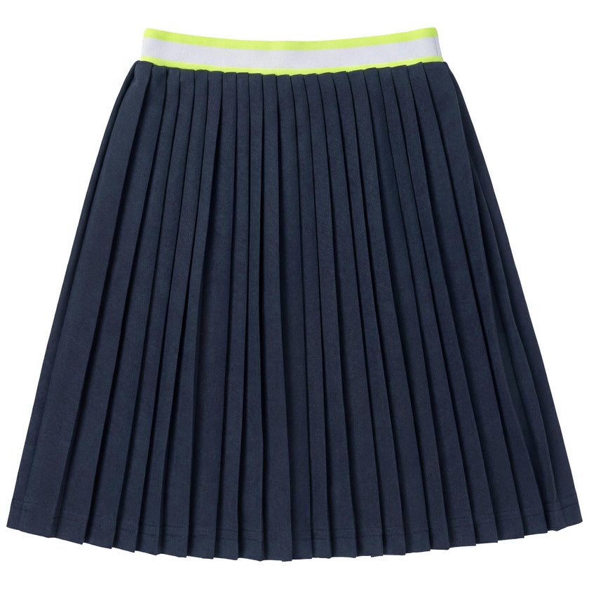 Stripe Pleated Skirt