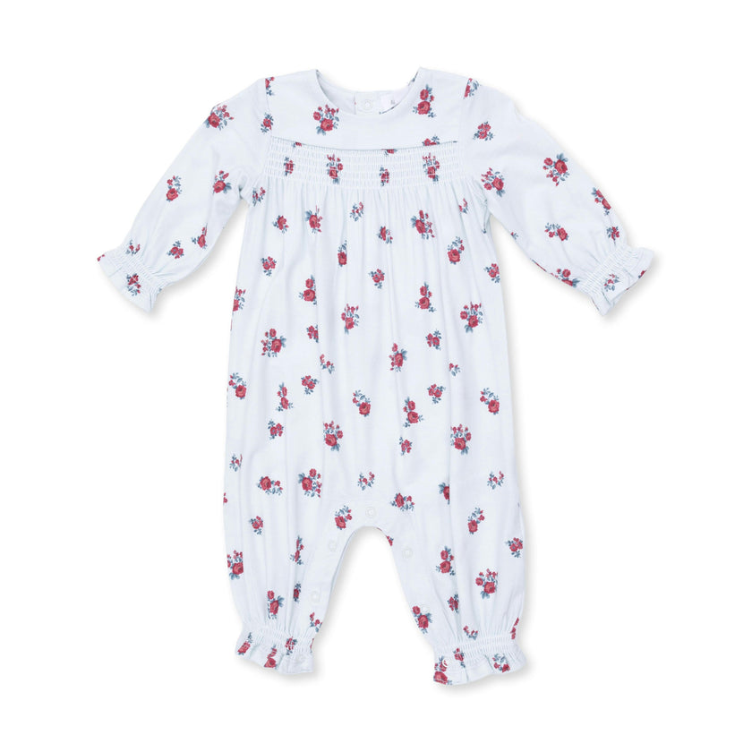 Alyssa Floral - Smocked Long Sleeve Romper