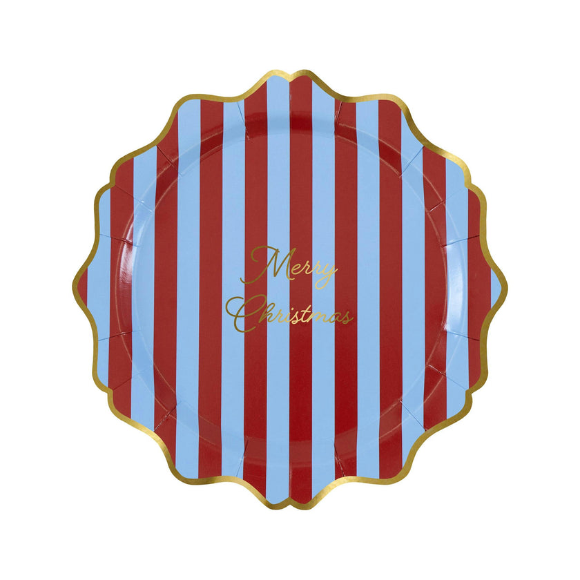 Striped Merry Christmas Side Plates