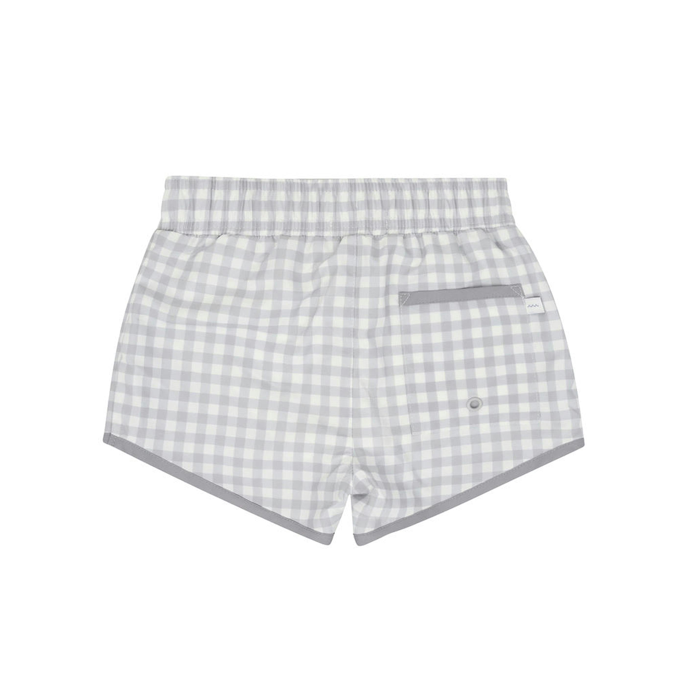 boys dove grey gingham boardie