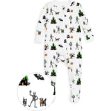 The Organic Zipper Footie [Spooky Skeletons]