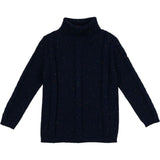 Cable Knit Ribbed Neck Sweater