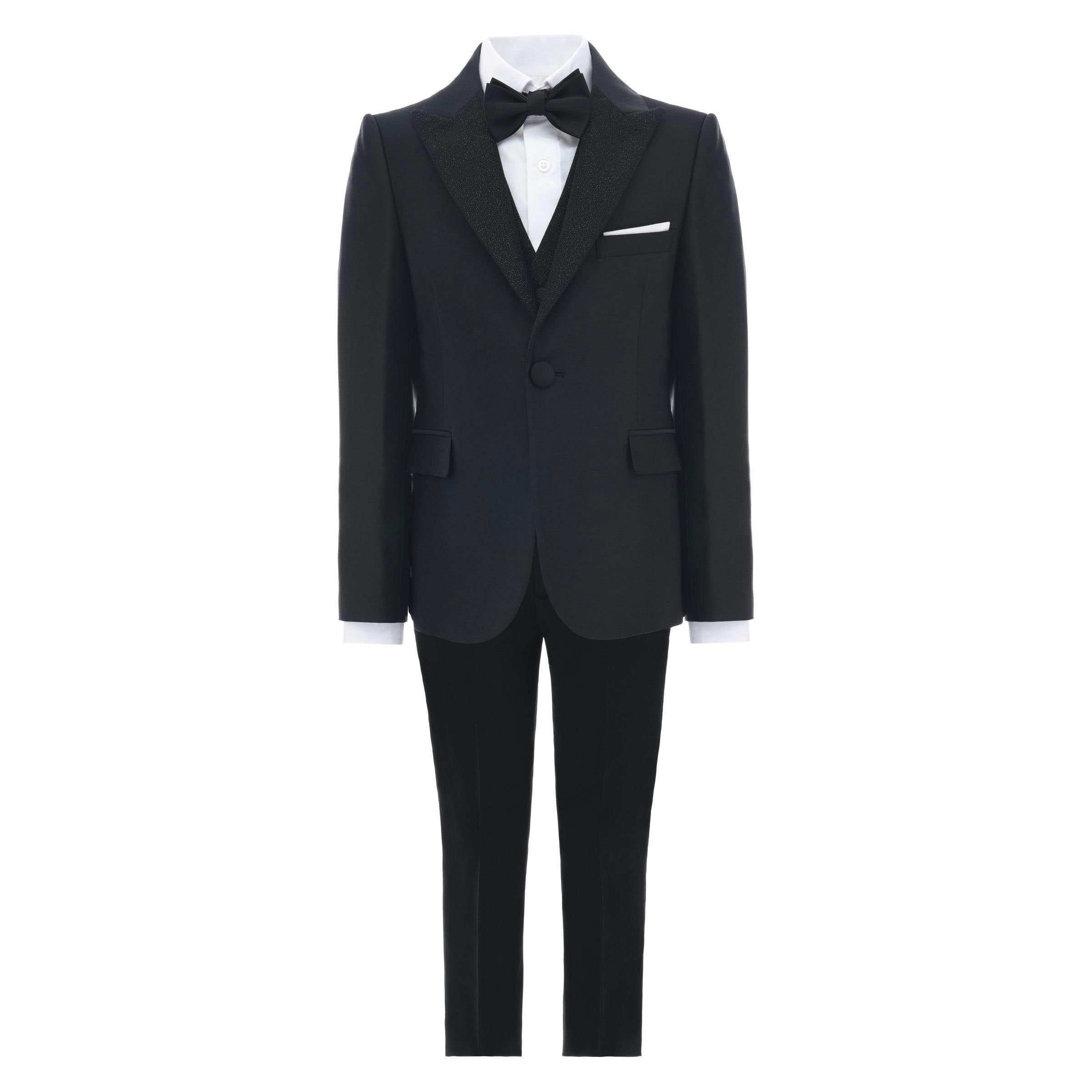Black Classic Glitter Lapel Suit