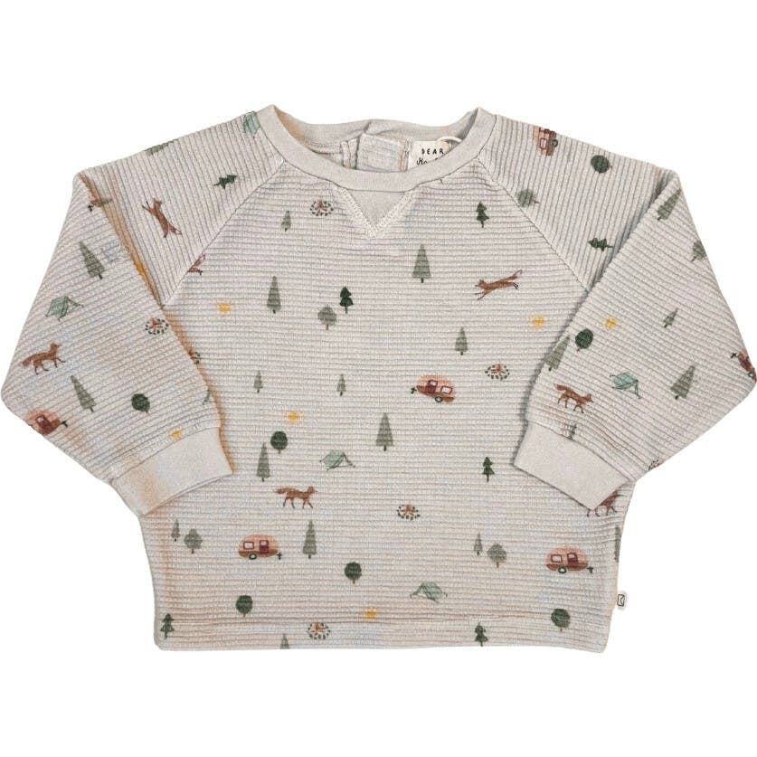 Organic Cotton Waffle Long Sleeve Tee in Camping