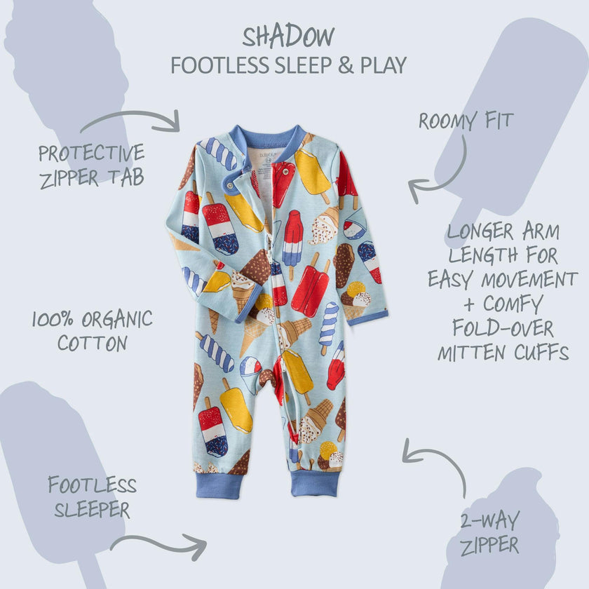 SHADOW Sleep & Play Baby Pajamas for Boys & Girls
