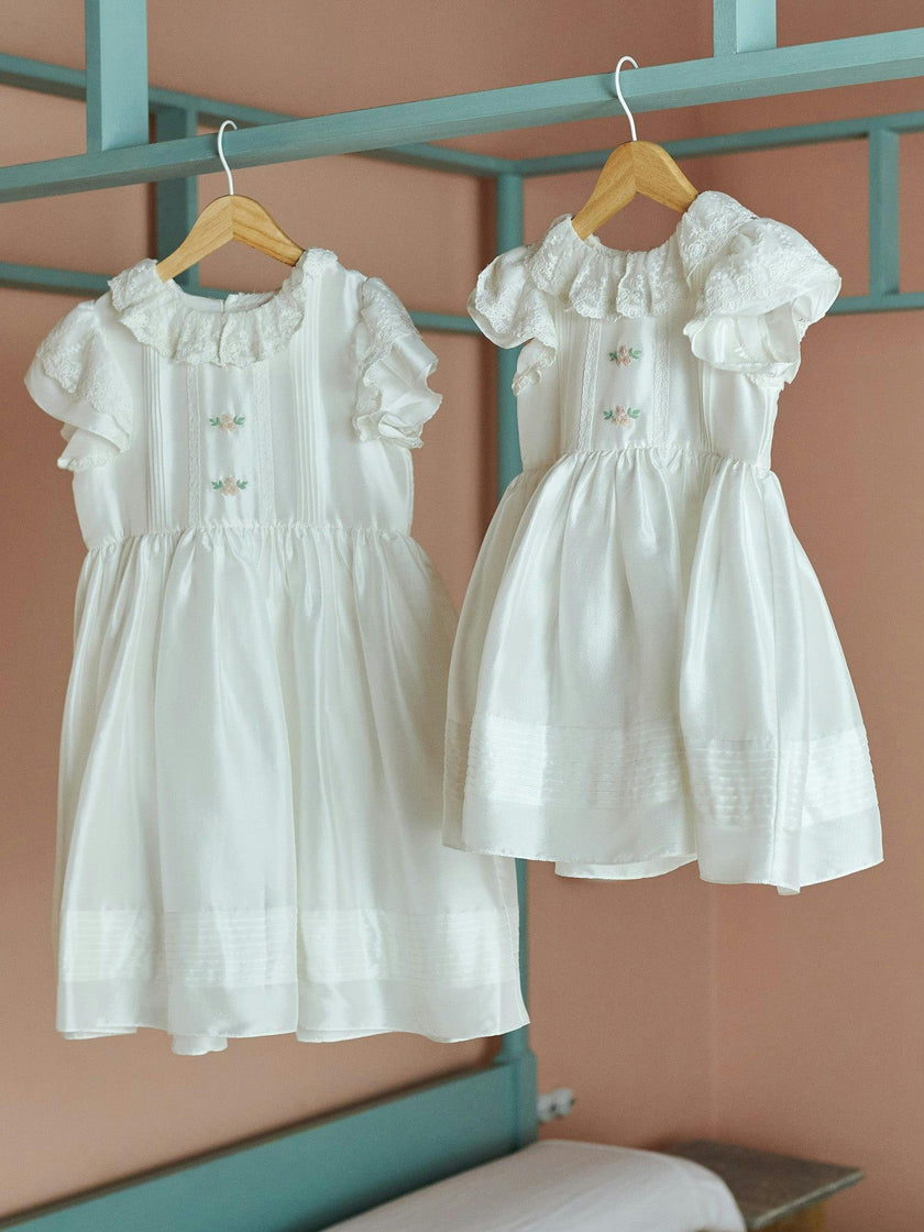 Ivory Lavinia Silk Ceremony Girl Dress