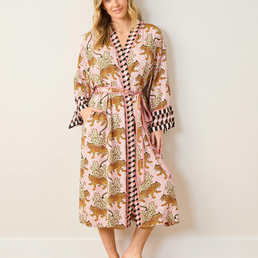 Bagheera - Eco Satin Robe - Blush