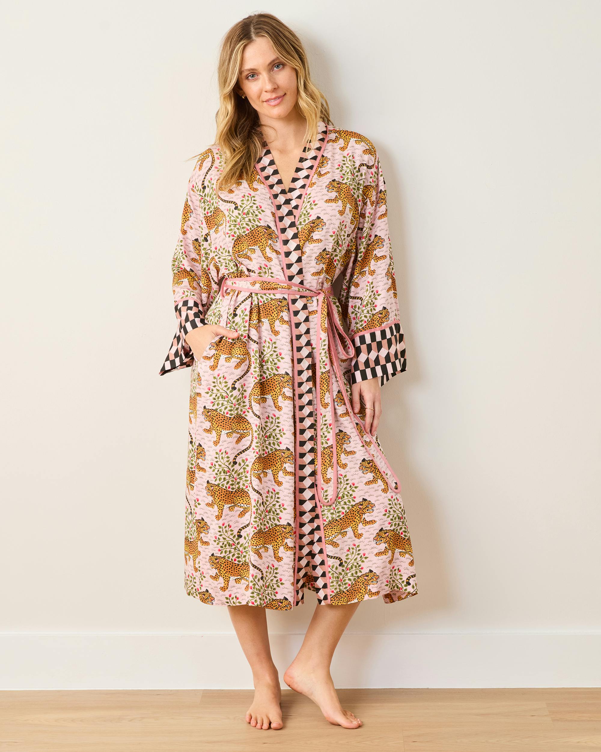Bagheera - Eco Satin Robe - Blush