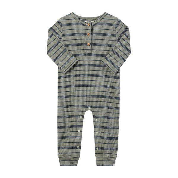MASON Sage Ribbed Henley Romper