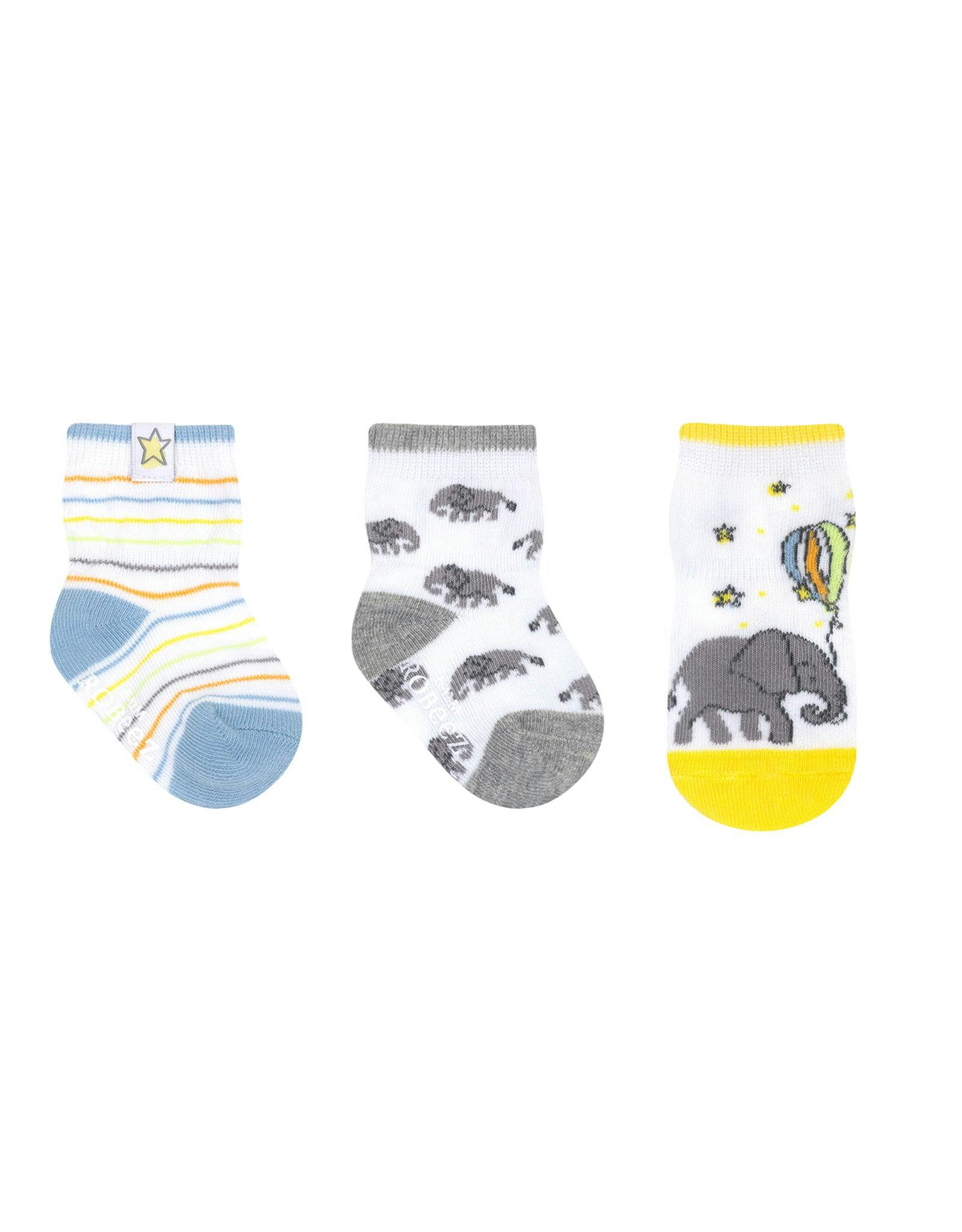 Up And Away 3-Pack Baby Socks in Pastel