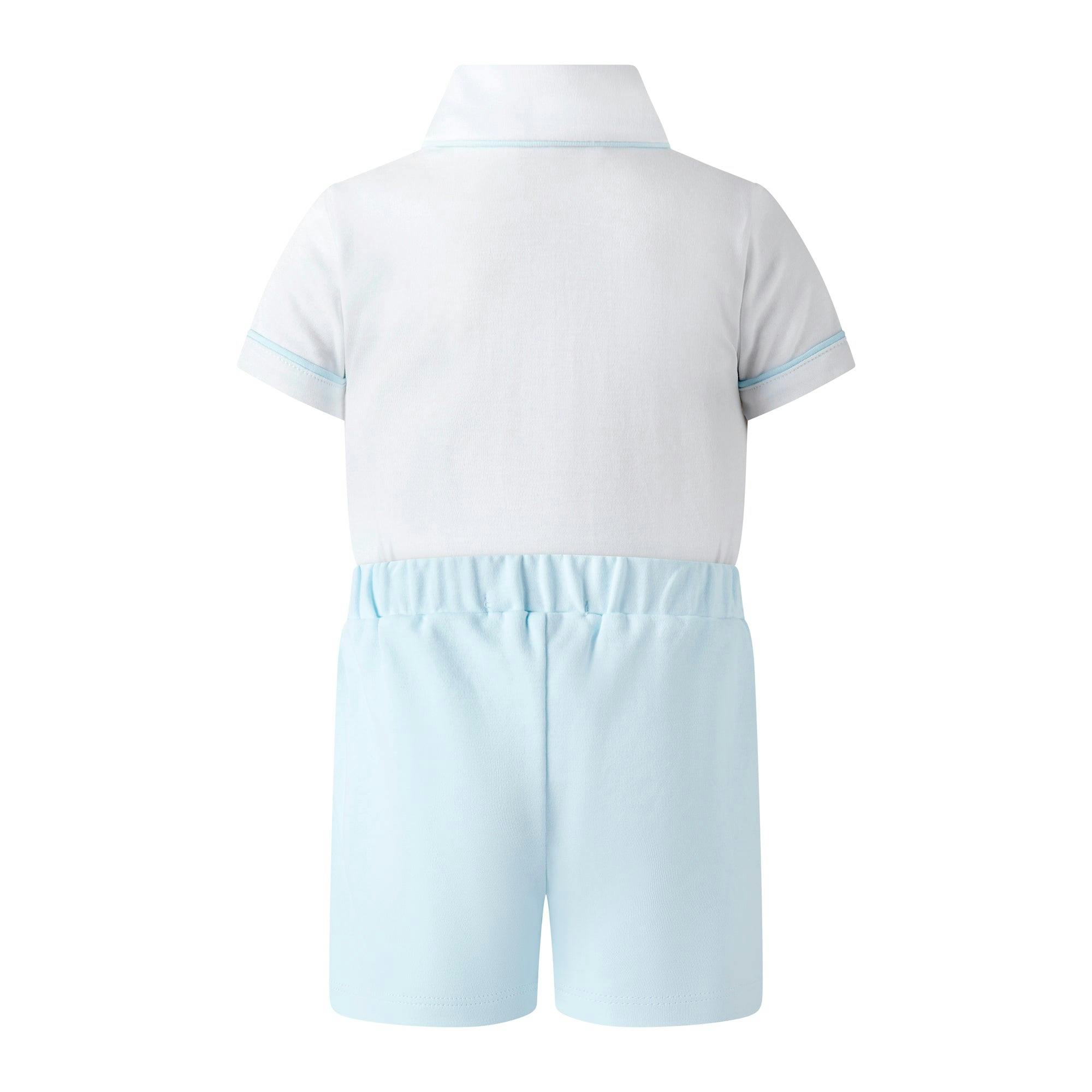 Pima Jersey Smocked Top and Short Set