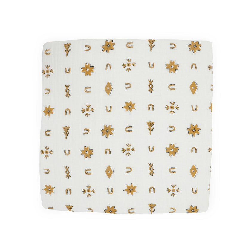 Cotton Muslin Swaddle Blanket - Conchos
