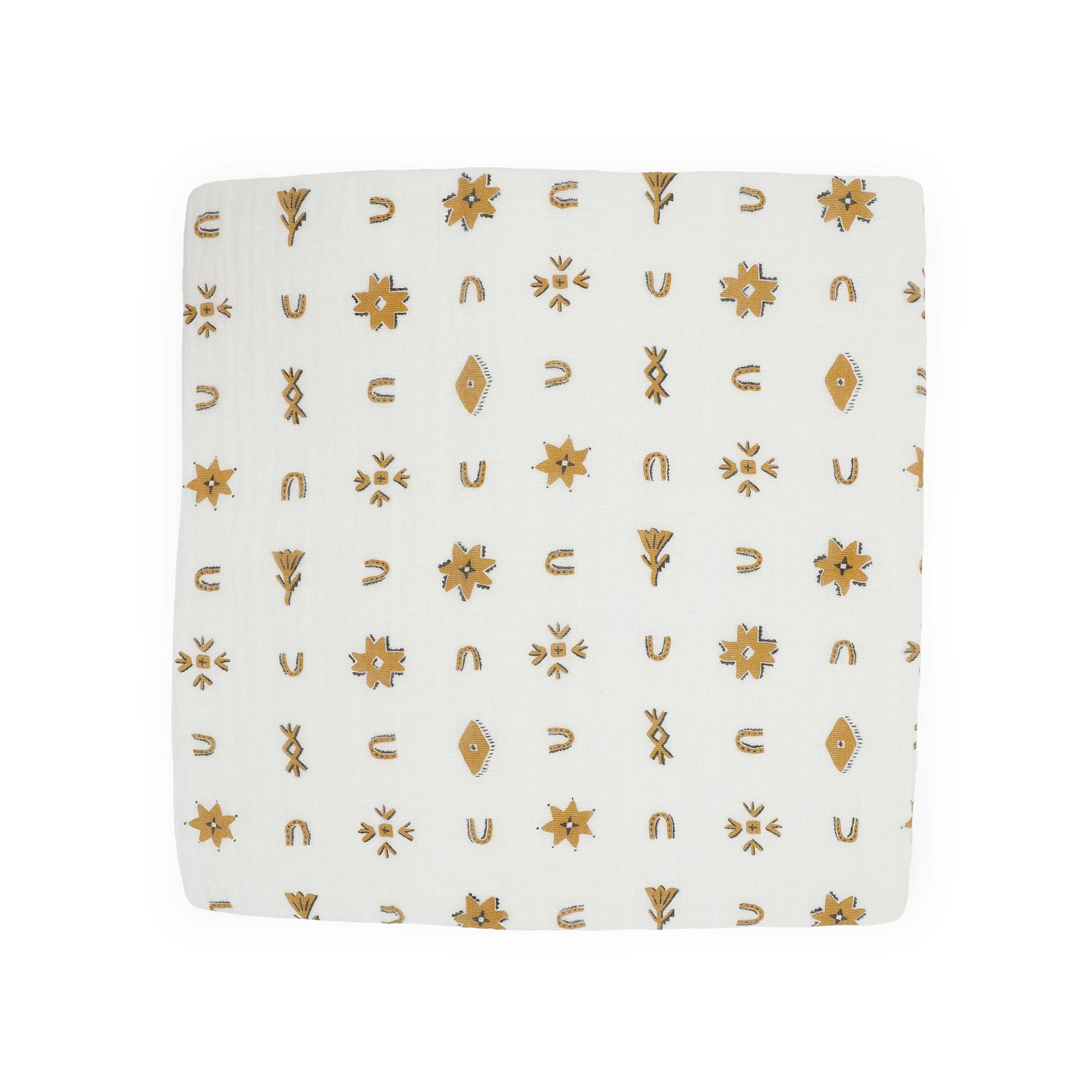 Cotton Muslin Swaddle Blanket - Conchos