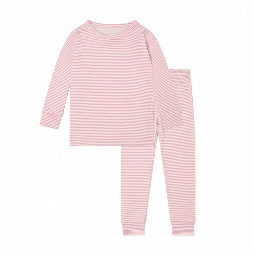 Peony Stripe Bamboo Toddler Pajama Set
