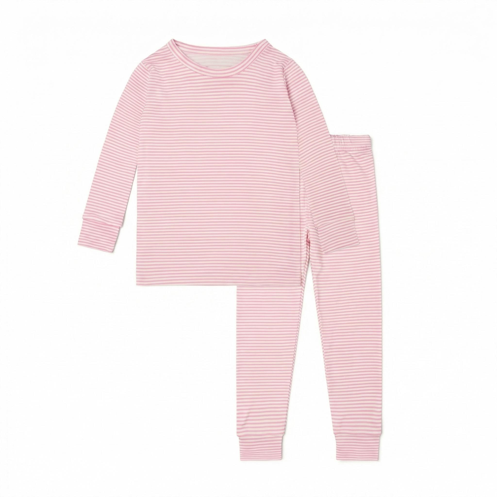 Peony Stripe Bamboo Toddler Pajama Set