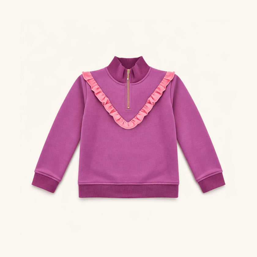 Girls' Half Zip in Purple/Pink