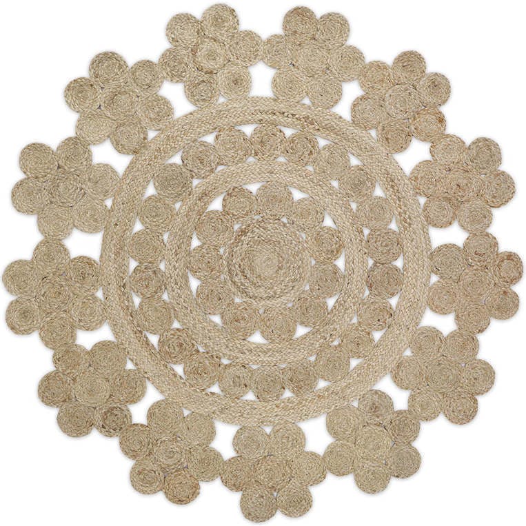 Moora Hand-Braided Jute Openwork Round Rug