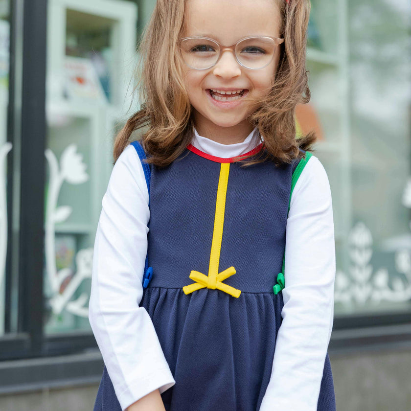 Pique Knit Jumper with Bows