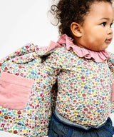 Reversible Quilted Jacket, Burgundy Coneflower Floral