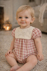 Textured Plaid Romper