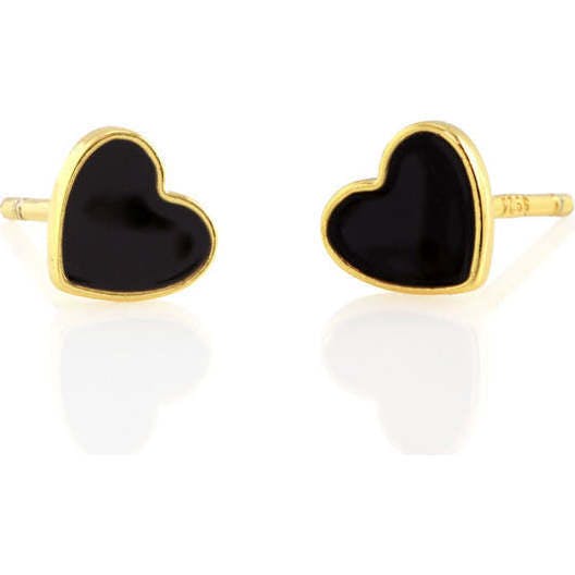 Petite Heart Enamel Stud Earrings
