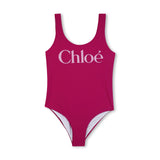 Magenta Chloé Logo Swimsuit