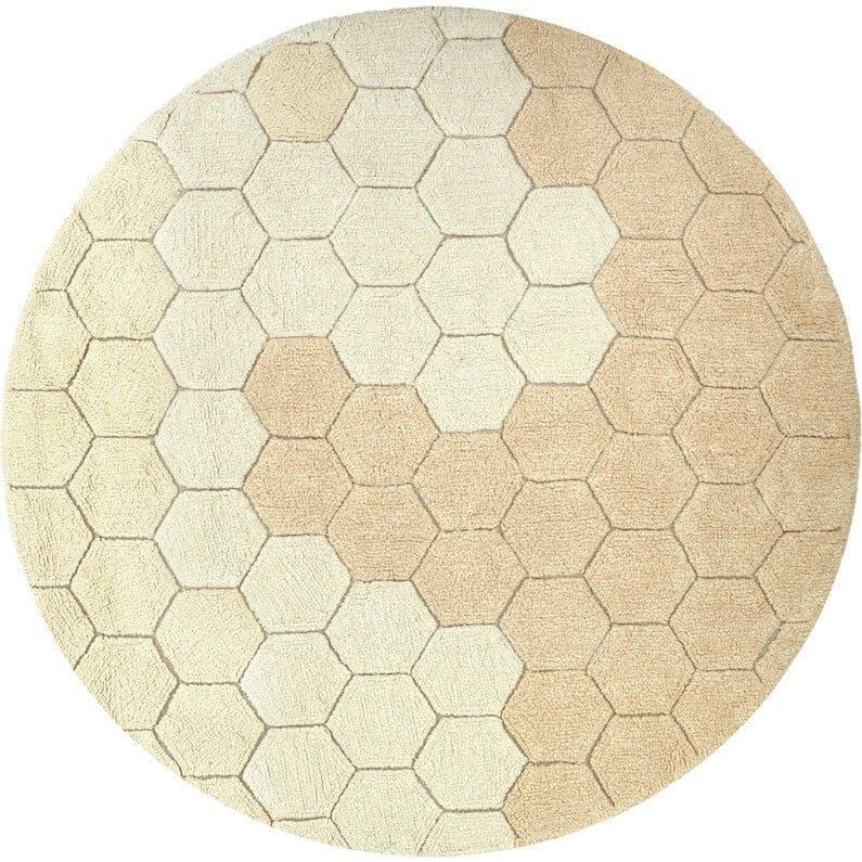 Washable Rug Round Honeycomb - 4' 7"