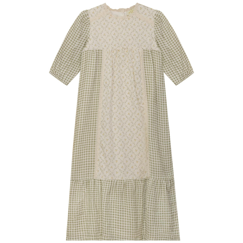 Maxi Dress with Lace Trim
