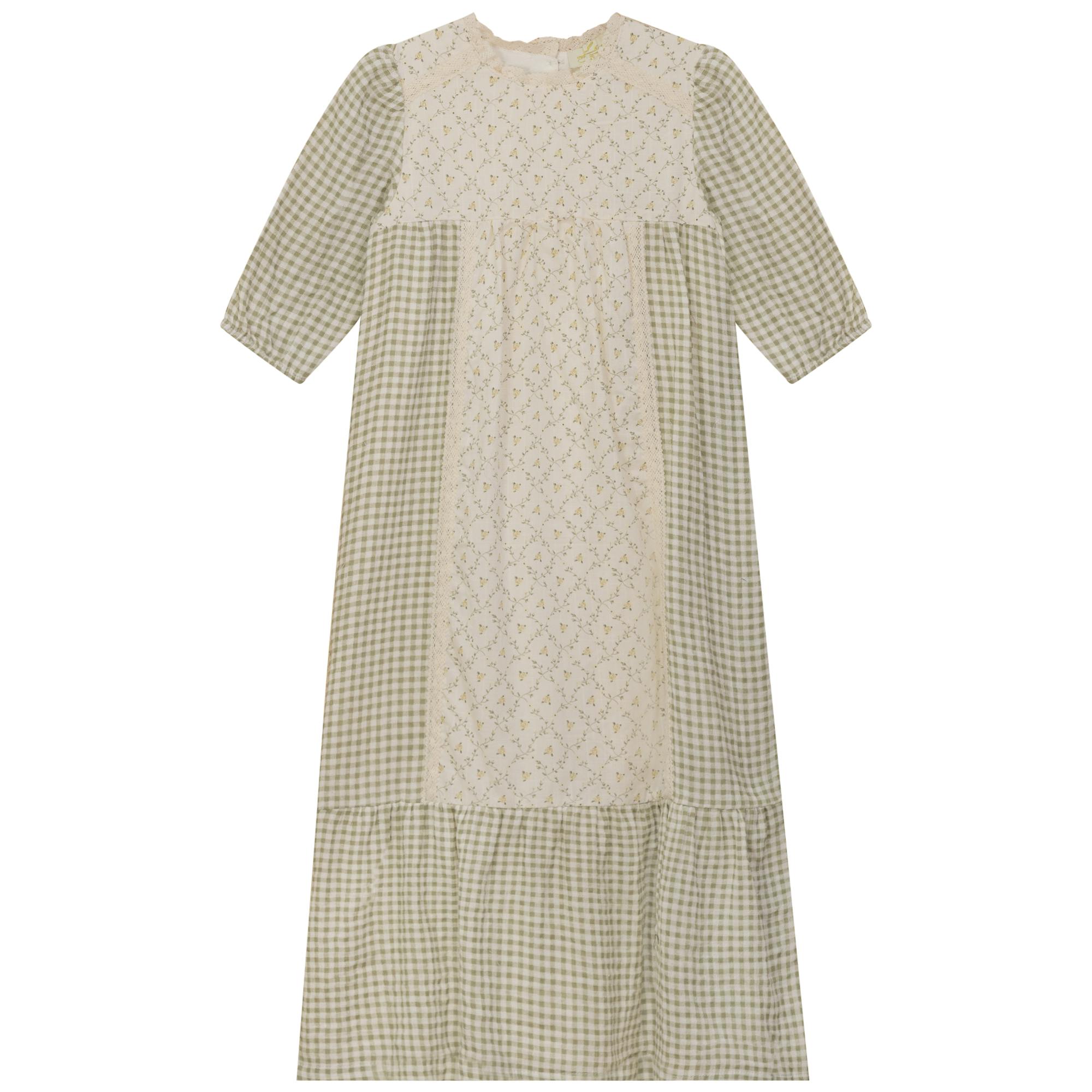 Maxi Dress with Lace Trim