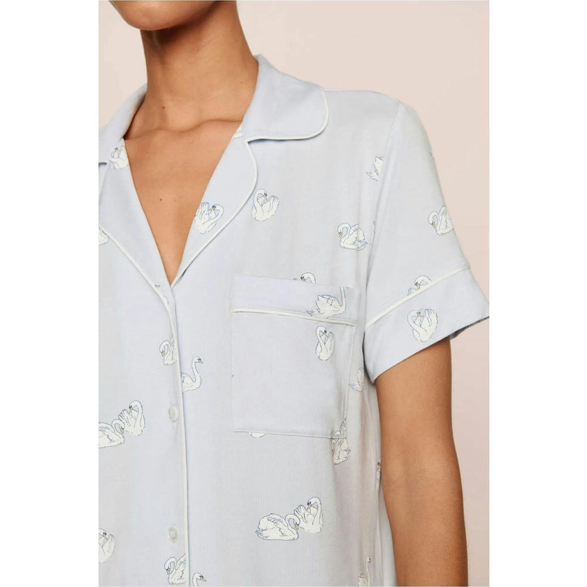 Gisele Printed TENCEL™ Modal Relaxed Short PJ Set, Blue